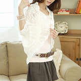 Women Fashion Crochet Kimono Hollow Knit Tops Knitwear Coat Outwear Cardigan