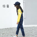 Kids Girl Fashion Overalls Long Jeans Trousers Suspender Pants Denim Romper