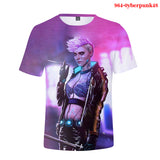 3D Digital Printed Short-sleeved Round Collar T-shirt
