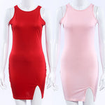 Women Fashion Summer Bodycon Sleeveless Evening Sexy Party Cocktail Mini Dress