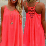 Sexy Women's Summer Casual Sleeveless Strap Backless Beach Dress for Evening Party - ENSEIGNE DENIS