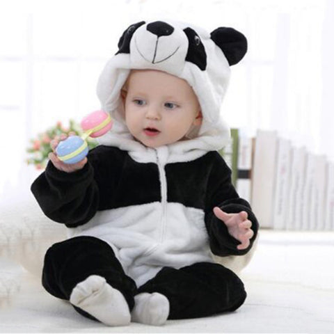 Baby Boy Girl Cute Panda Costume Newborn Infant Toddler Jumpsuit Romper Warm