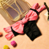 Women's Sexy Sweet Bowknot Strappy Side Bikini Bottom Summer Beach Swimwear - ENSEIGNE DENIS