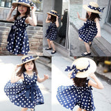 Children Kid Girl Polka Dot Soft Sundress Lovely Bowknot Princess Dress Gift