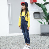 Kids Girl Fashion Overalls Long Jeans Trousers Suspender Pants Denim Romper