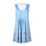 Flower Print Sleeveless Women Loose Summer Beach Evening Party Boho Mini Dress - ENSEIGNE DENIS