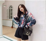 Loose printed shirt (Black One size)
