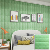 Foam 3D Plate DIY Wall Home Decoration Self-adhesion Stickers Gift Pure Color
