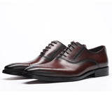 Business Men's Shoes Bullock Pointed Cattle Shoes