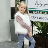 Children Kids Unisex Sleeveless Vest Winter Outwear Coat Faux Fur Baby Jacket