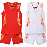 Basketball suit wholesale, men's basketball jerseys training, sportswear set, printed custom print number one generation