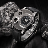 V8 Cool Men's Silicone Band Bolts Round Dial Sports Analog Quartz Wrist Watch