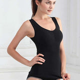 Women Slimming Tummy Control Breast Lift Built-in Bra Tank Top Shaper Shapewear