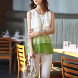 Women Fashion Multi-layer Ruffle Sleeveless Blouse Summer Vest Tank Top T-Shirt