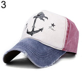Men Women Adjustable Baseball Cap Anchor Sun Screen Outdoor Sports Snapback Hat