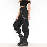 S-2XL Plus Size Pants Women Casual High Waist Cargo Pants Women Loose