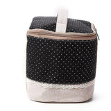 Travel Dot Floral Cosmetic Makeup Bag Toiletry Organizer Lunchbox Storage Case