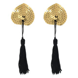 Sexy Women Bling Sequin Tassel Breast Petal Bra Nipple Cover Pasties Sticker