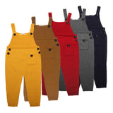 Kid Baby Boy Girl Fashion Knitted Bid Pants Romper Button Overalls Long Trousers