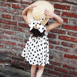 Children Kid Girl Polka Dot Soft Sundress Lovely Bowknot Princess Dress Gift