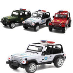 1/32 Alloy Police Car Model With Light Sound Toys For Kids Children Educational Gift