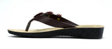Triple Flower Flip Flop Black/Brown