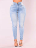 Pack hip pencil jeans blue large size
