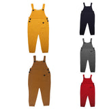 Kid Baby Boy Girl Fashion Knitted Bid Pants Romper Button Overalls Long Trousers
