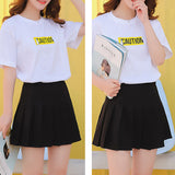 Fashion Women Mini Pleated Solid Color High Waist Tennis Skater Short Skirt Gift