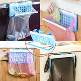 Foldable Plastic Garbage Bag Rack Hanging Trash Shelf Kitchen Rubbish Holder