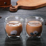 Creative Transparent Double Walls Glass Cartoon Bear