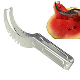 Stainless Steel Watermelon Cantaloupe Slicer Cutter Server Corer Scoop Utensil