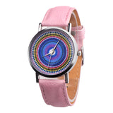 Ethnic Style Faux Leather Band Women Round Quartz Wrist Watch Jewelry Gift - ENSEIGNE DENIS