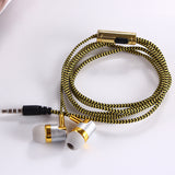 3.5mm In-Ear Headphone Sport Braided Cloth Rope Stereo Wired Earphone with Mic