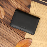 Men Faux Leather Wallet Bifold ID Credit Card Holder Mini Purse Money Clip Slot - ENSEIGNE DENIS