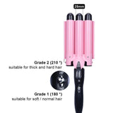 Hair Curling Iron 3 Barrel Temperature Adjustable and Fast Heating SP