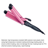 Hair Curling Iron 3 Barrel Temperature Adjustable and Fast Heating SP