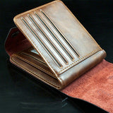 Men Faux Leather Bifold Wallet Card Money Case Holder Slim Coin Purse Pocket