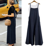 Women Fashion Loose Casual Palazzo Pants Trousers Overalls Summer Jumpsuit Gift