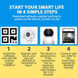Wireless Security Smart Indoor Surveillance Camera Direct to WiFi SP