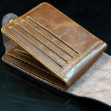 Men Faux Leather Bifold Wallet Card Money Case Holder Slim Coin Purse Pocket