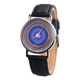 Ethnic Style Faux Leather Band Women Round Quartz Wrist Watch Jewelry Gift - ENSEIGNE DENIS