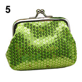 Fashion Women Sequins Buckle Mini Change Coin Purse Clutch Handy Wallet Bag