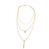 Women Fashion Multi-layer Choker Long Necklace Sequin Strip Pendant Jewelry