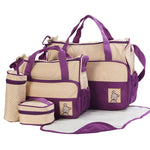 5Pcs Multi-Functional Baby Diaper Changing Pad Tote Handbag Mummy Mother Bag - ENSEIGNE DENIS