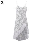 Women's Sexy Backless See Through Rose Lace Dress G-String Underwear Sleepwear - ENSEIGNE DENIS