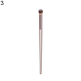 1Pc Champagne Gold Handle Eyebrow Foundation Powder Flame Makeup Brush Portable