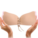 Women Sexy Silicone Push Up Adhesive Stick On Strapless Backless Invisible Bra