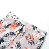 Summer Women Floral Print Long Slit Skirt Off Shoulder Crop Top Beach Dress Set - ENSEIGNE DENIS
