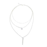 Women Fashion Multi-layer Choker Long Necklace Sequin Strip Pendant Jewelry
